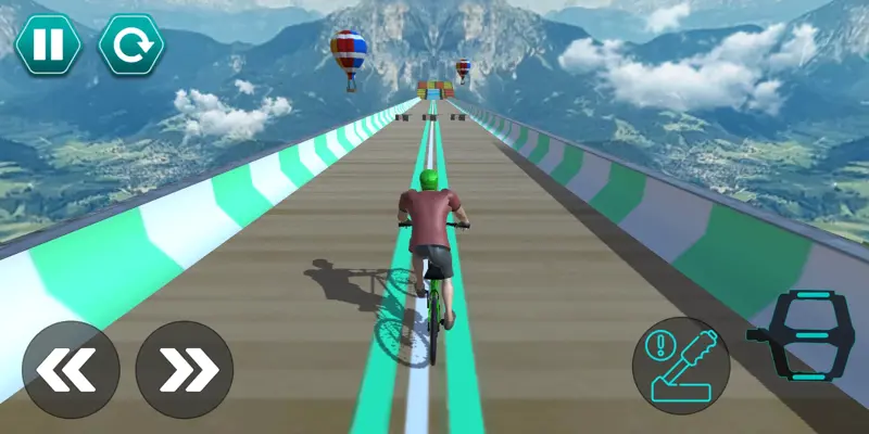 Cycle Stunt Racing Impossible Tracks android App screenshot 1